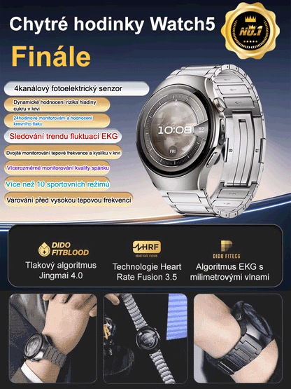 Chytrý hodinky Watch5 s monitorováním zdraví