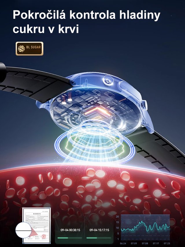 Chytrý hodinky Watch5 s monitorováním zdraví